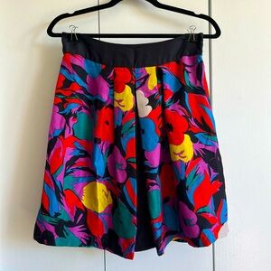 Lil 4 W 28” L 20” 100% Silk Lined Skirt Anthropologie Retro Floral